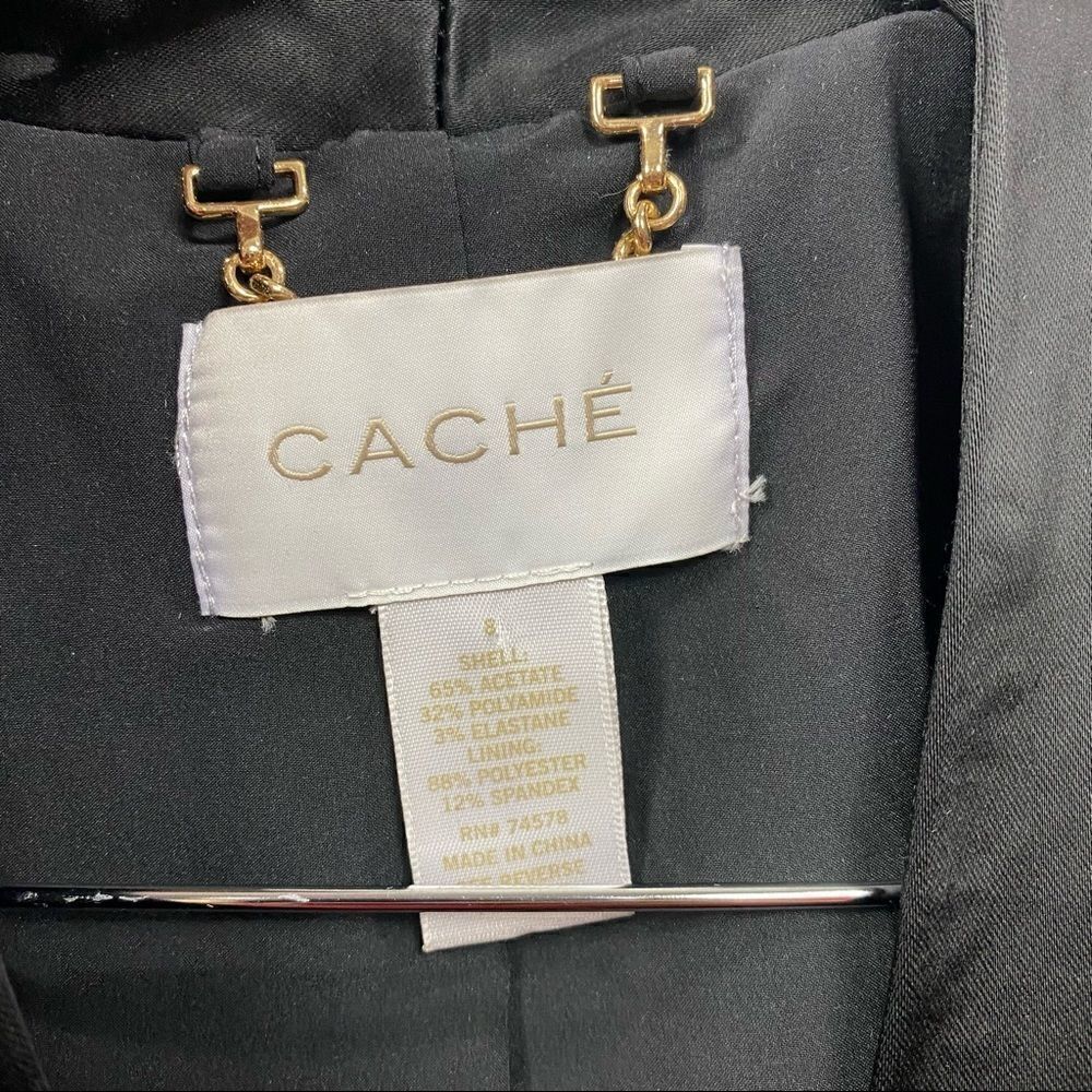 Cache Satin Black Blazer New Without Tags - Picture 4 of 5